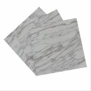 仿大理石纹石塑地板办公室专卖店 佛山批发灰白色方块PVC地板