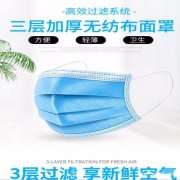 福建厂家供应防护防尘口罩   三层优质平面口罩